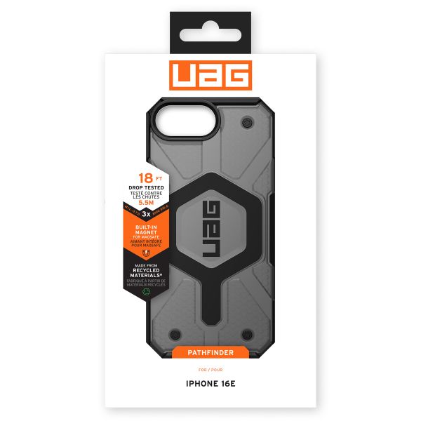 UAG Pathfinder Case MagSafe iPhone 16e - Ash