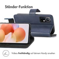 imoshion Luxuriöse Klapphülle Xiaomi 12 / 12X - Dunkelblau