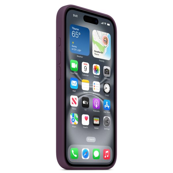 Apple Silikon-Case MagSafe für das iPhone 16 Plus - Plum