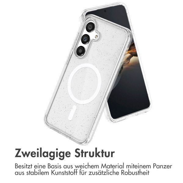 imoshion Sparkle Back Cover mit MagSafe für das Samsung Galaxy S24 - Glitzer Transparent