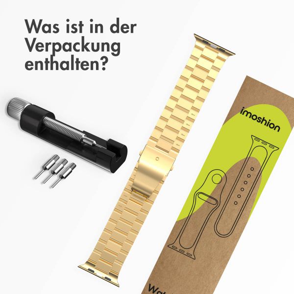 imoshion Edelstahlarmband für das Apple Watch Series 1 bis 10 / SE / Ultra (2) (44/45/46/49 mm) - Gold