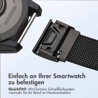 imoshion QuickFit® Milanese Armband -   Garmin 20 mm Anschluss - Größe L/XL - Schwarz