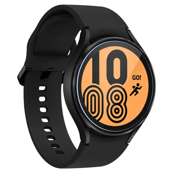 Spigen EZ FIT Glas.tR Displayschutzfolie mit Applikator für die Samsung Galaxy Watch 4 / 5 - 44 mm - Transparent