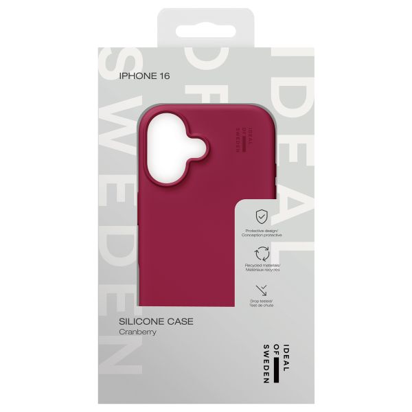 iDeal of Sweden Silikon Case für das Apple iPhone 16 - Cranberry