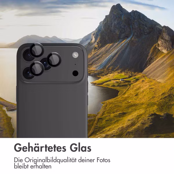 imoshion 2er Pack Kameraobjektivschutz für das Apple iPhone 17 Pro / 17 Pro Max - Schwarz