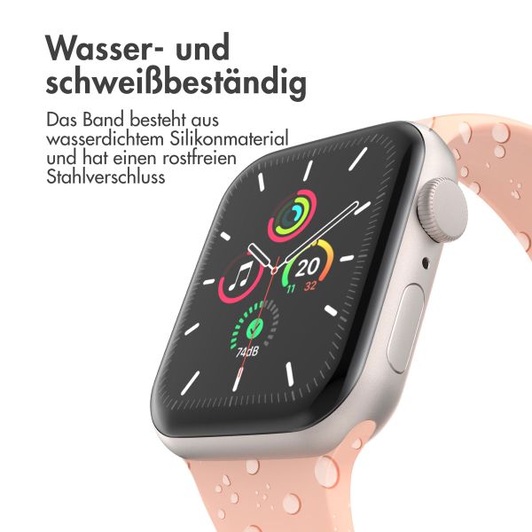 imoshion Silikon-Armband⁺ für  Apple Watch Series 1 t/m 9 / SE (38/40/41 mm) | Series 10 / 11 (42 mm) - Größe S/M - Vintage Rose