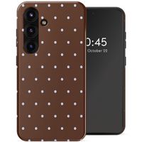 Selencia Vivid Back Cover Samsung Galaxy S25 - Happy Dots Chocolate