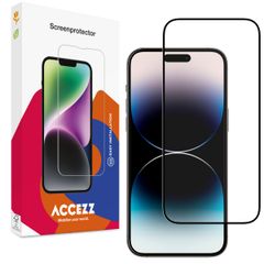 Accezz Full Cover Screen Protector aus gehärtetem Glas für das Apple iPhone 14 Pro / 15 / 16