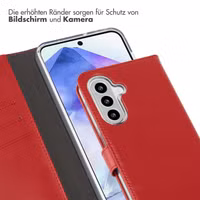 Selencia Echtleder Klapphülle Samsung Galaxy A26 - Rot