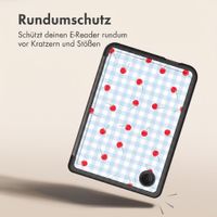 imoshion Design Klappbare Klapphülle Kobo Clara Colour / BW - Cherry Check