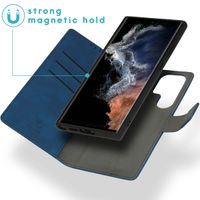 imoshion Entfernbare 2-1 Luxus Klapphülle Samsung Galaxy S23 Ultra - Blau