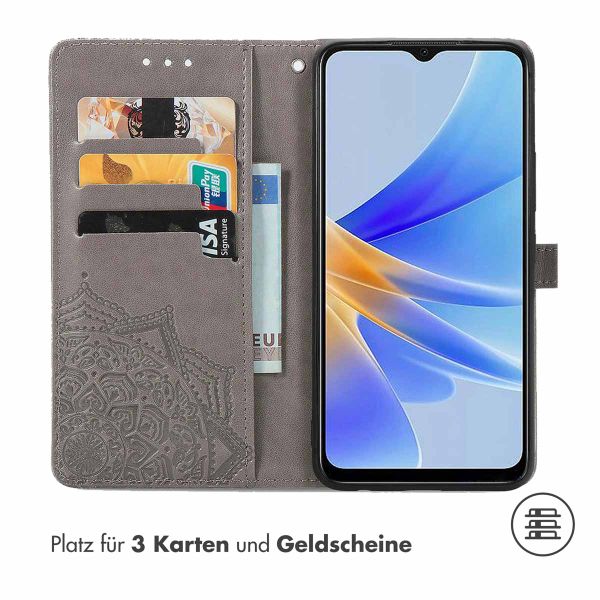 imoshion Mandala Klapphülle für das Oppo A17 - Grau