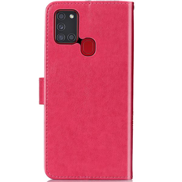 Kleeblumen Klapphülle Samsung Galaxy A21s - Fuchsia