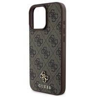 Guess 4G Metal Logo Back Cover MagSafe Apple iPhone 16 Pro Max - Braun
