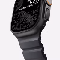 Nomad Rocky Point Armband für das  Apple Watch Series 1 t/m 11 / SE / Ultra (44/45/46/49 mm) - Storm / Black