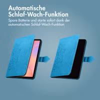 imoshion Mandala Klapphülle Samsung Galaxy Tab S9 11.0 Zoll / S10 Lite / S10 FE / S9 FE 10.9 Zoll - Türkis