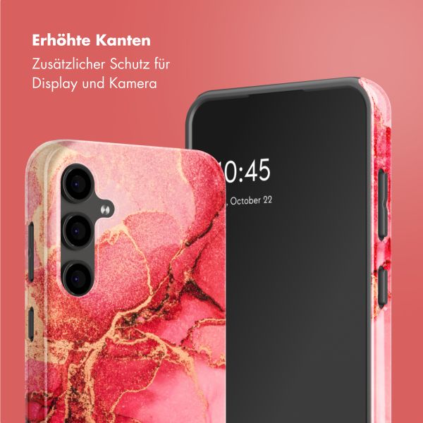 Selencia Vivid Tough Back Cover für das Samsung Galaxy S24 FE - Rosy Marble