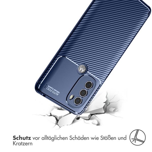 imoshion Carbon-Hülle für das Motorola Moto G31 - Blau