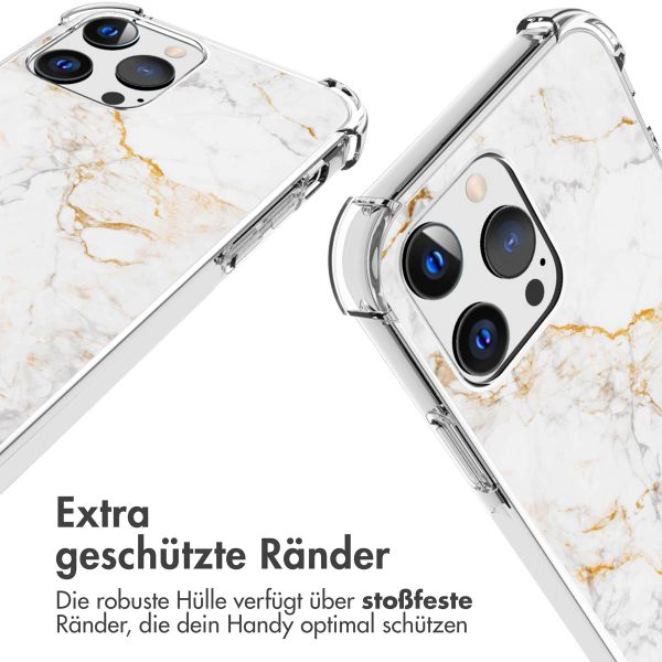 imoshion Design Hülle mit Band für das iPhone 13 Pro - White Marble