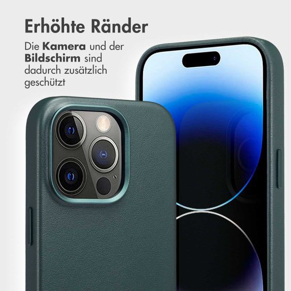 Accezz 2-in-1 Klapphülle aus Leder mit MagSafe Apple iPhone 14 Pro - Cedar Green