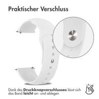 imoshion Silikon Sportarmband - Universelle 18 mm Anschluss - Weiß - Garmin Vivoactive 4s (40mm)