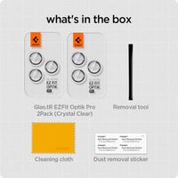 Spigen Glas.tR EZFit Optik Linsen Protektor 2er-Pack für das Apple iPhone 15 Pro / 15 Pro Max