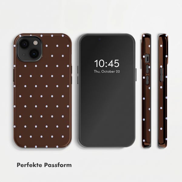 Selencia Vivid Rückabdeckung mit MagSafe Apple iPhone 14 - Happy Dots Chocolate