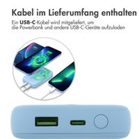 imoshion MagSafe Powerbank 10.000 mAh - Kabellose Powerbank - Himmelblau