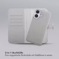 Selencia Olyn Abnehmbare Bookcase mit MagSafe Apple iPhone 16 - Grau