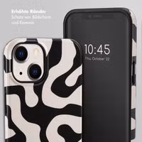Selencia Vivid Back Cover Apple iPhone 14 - Art Wave Black
