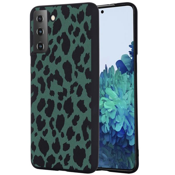 imoshion Design Hülle Samsung Galaxy S21 - Leopard - Grün / Schwarz