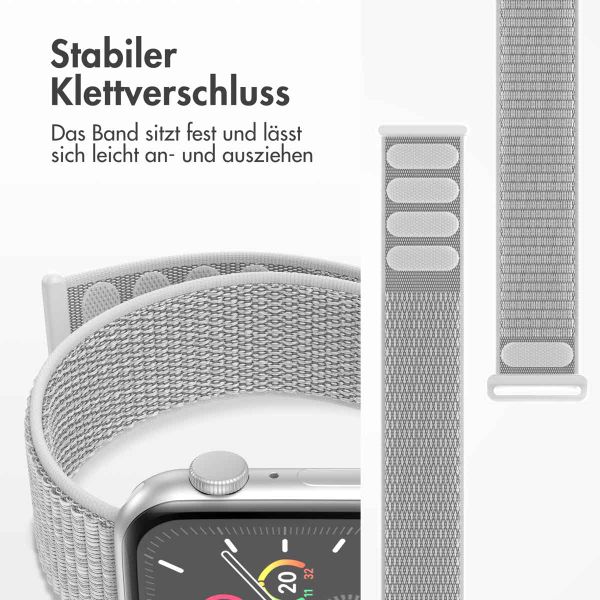 imoshion Nylonarmband für das  Apple Watch Series 1 t/m 9 / SE (38/40/41 mm) | Series 10 / 11 (42 mm) - Seashell