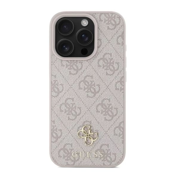 Guess 4G Metal Logo Back Cover MagSafe Apple iPhone 16 Pro - Rosa
