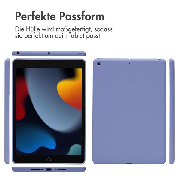 Accezz Liquid Silicone Back Cover Apple iPad 9 (2021) 10.2 Zoll / iPad 8 (2020) 10.2 Zoll / iPad 7 (2019) 10.2 Zoll - Lila