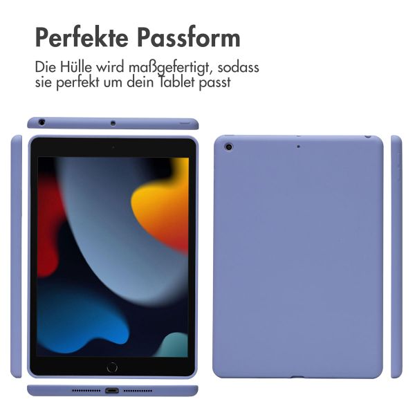 Accezz Liquid Silicone Back Cover für das iPad 9 (2021) 10.2 Zoll / iPad 8 (2020) 10.2 Zoll / iPad 7 (2019) 10.2 Zoll - Violett