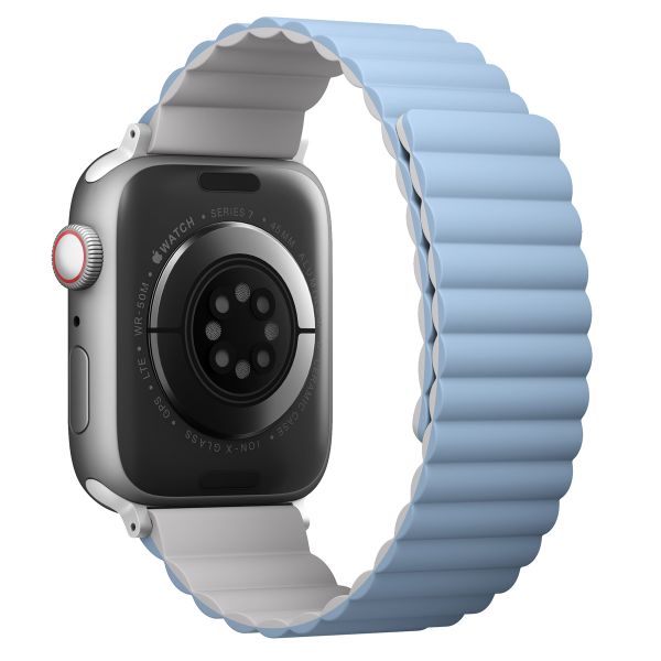 Uniq Revix doppelseitiges Armband für das  Apple Watch Series 1 t/m 11 / SE / Ultra (44/45/46/49 mm) - Arctic (White/Blue)