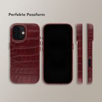 Selencia Croco Backcover mit MagSafe Apple iPhone 16 - Burgundy