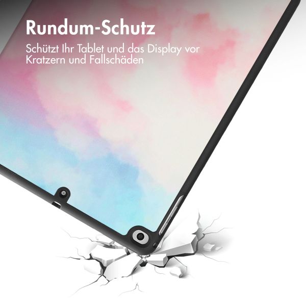 imoshion Trifold Klapphülle für das iPad 6 (2018) 9.7 Zoll / iPad 5 (2017) 9.7 Zoll / Air 2 (2014) / Air 1 (2013) - Sky