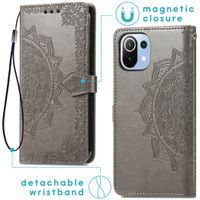 imoshion Mandala Klapphülle Xiaomi Mi 11 Lite (5G/4G) / 11 Lite 5G NE - Grau