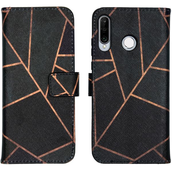 imoshion Design TPU Klapphülle Huawei P30 Lite - Black Graphic