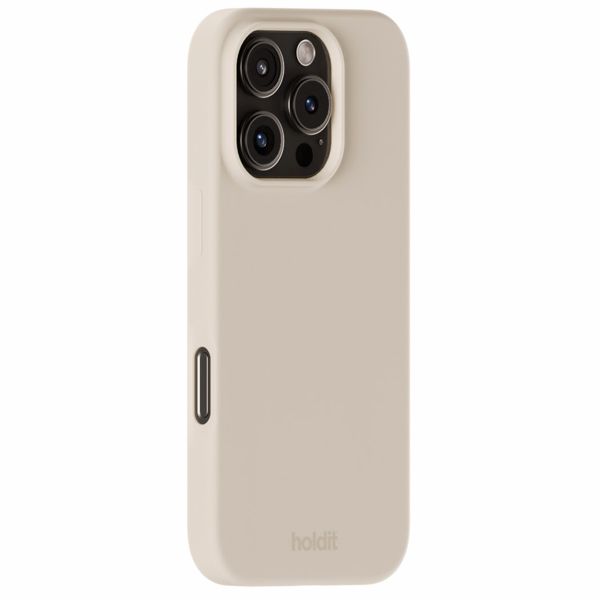 Holdit Silicone Case für das iPhone 16 Pro - Light Beige