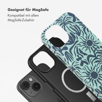 Selencia Vivid Tough Back Cover mit MagSafe für das iPhone 14 - Tropical Vibes Light Blue