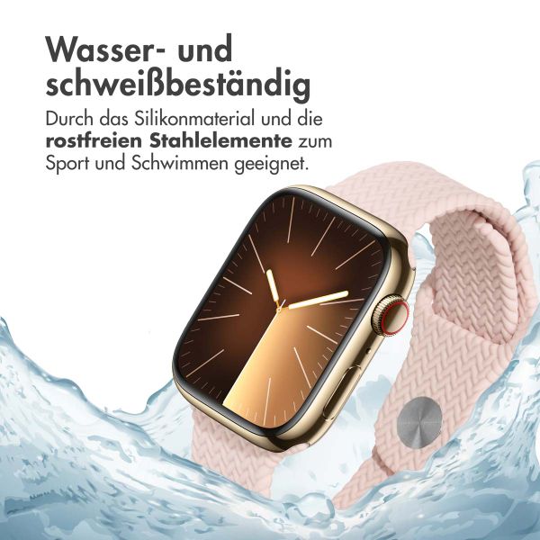 imoshion Geflochtenes Silikonarmband für die Apple Watch Series 1 bis 10 / SE / Ultra (2) (44/45/46/49 mm) - Rosa