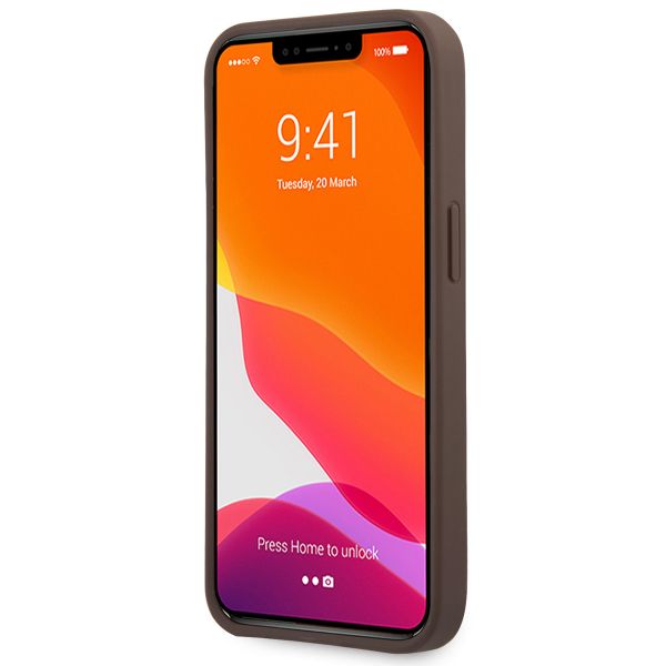 Guess 4G Metal Logo Back Cover Apple iPhone 13 Mini - Braun