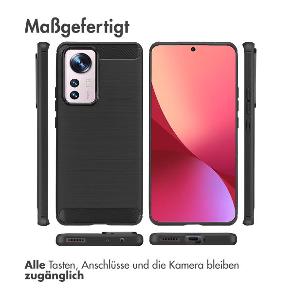 imoshion Brushed Back Cover für das Xiaomi 12 Pro - Schwarz