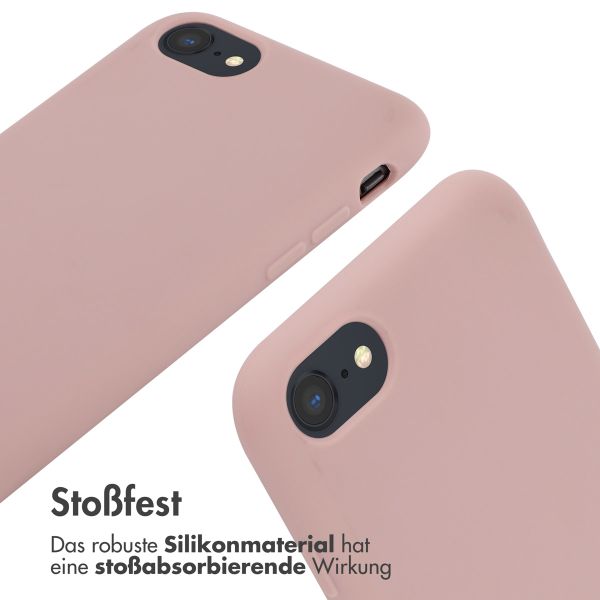 imoshion SilikonHülle mit Band Apple iPhone SE (2022 / 2020) / 8 / 7 - Sand Pink