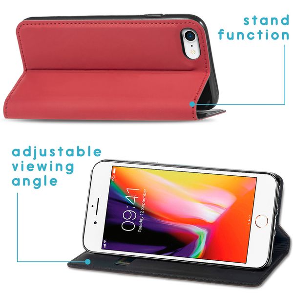 imoshion Slim Folio Klapphülle iPhone SE (2022 / 2020) / 8 / 7 - Rot