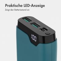 imoshion Powerbank 20.000 mAh - 22,5W Schnellladegerät - USB-C / USB-A - Petrol Green