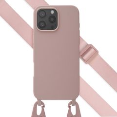 Selencia SilikonHülle mit abnehmbarem Band Apple iPhone 16 Pro Max - Sand Pink