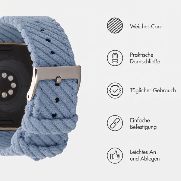 imoshion Corduroy-Band für Apple Watch | 38/40/41/42 mm - Hellblau